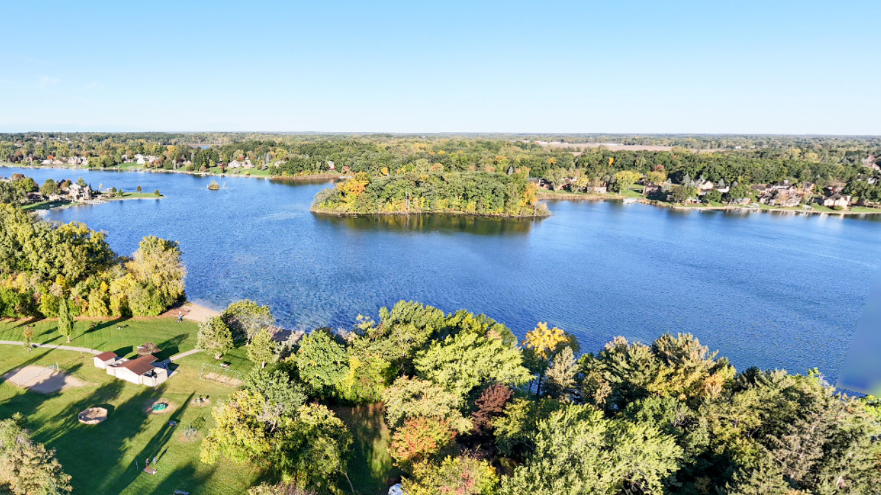 Overhead view of Silver Lake Park Fenton MI