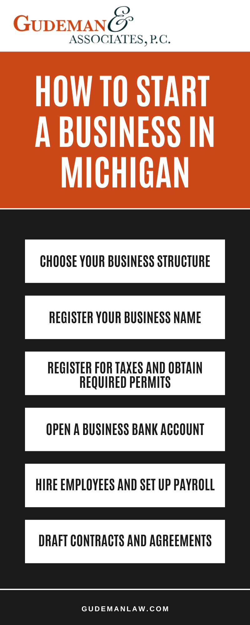 How To Start A Business In Michigan Infographic